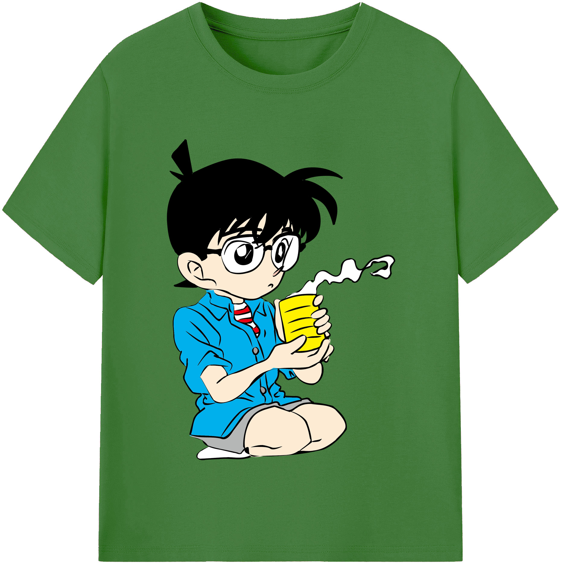 （画像用） 名探偵コナン 江戸川 コナン Detective Conan Conan Edogawa レディースカジュアルプリントTシャツ（綿100％）